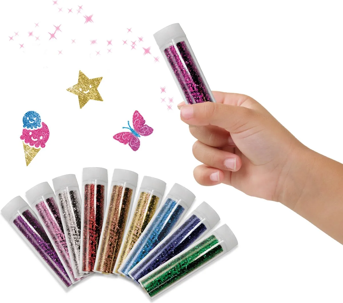SES Creative Biologisch Afbreekbare Glitters - 10 Kleuren