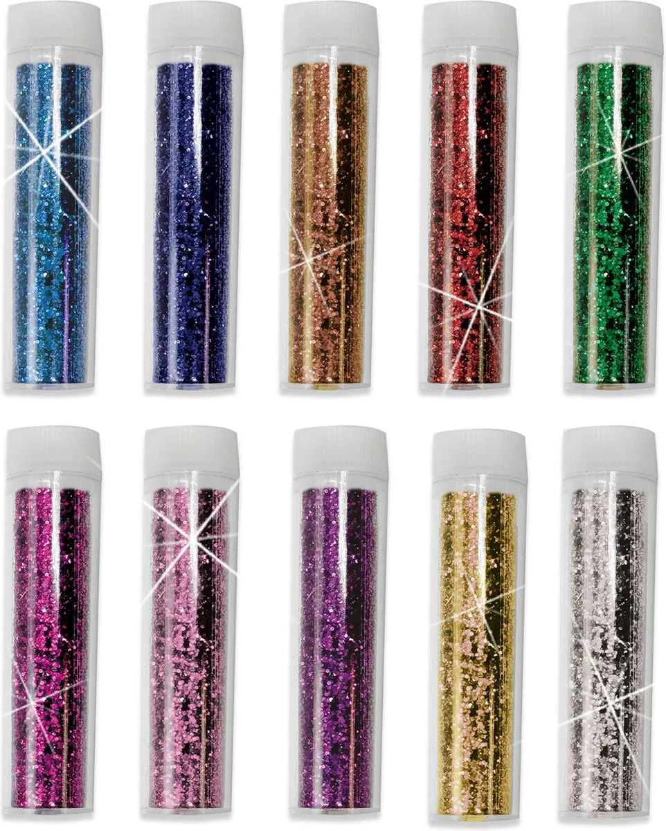 SES Creative Biologisch Afbreekbare Glitters - 10 Kleuren