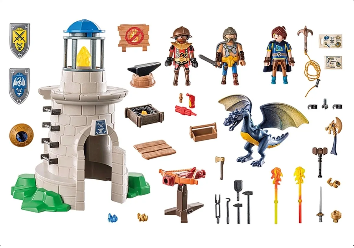 Playmobil Novelmore Riddertoren met Smid en Draak 71483 - Meerkleurig