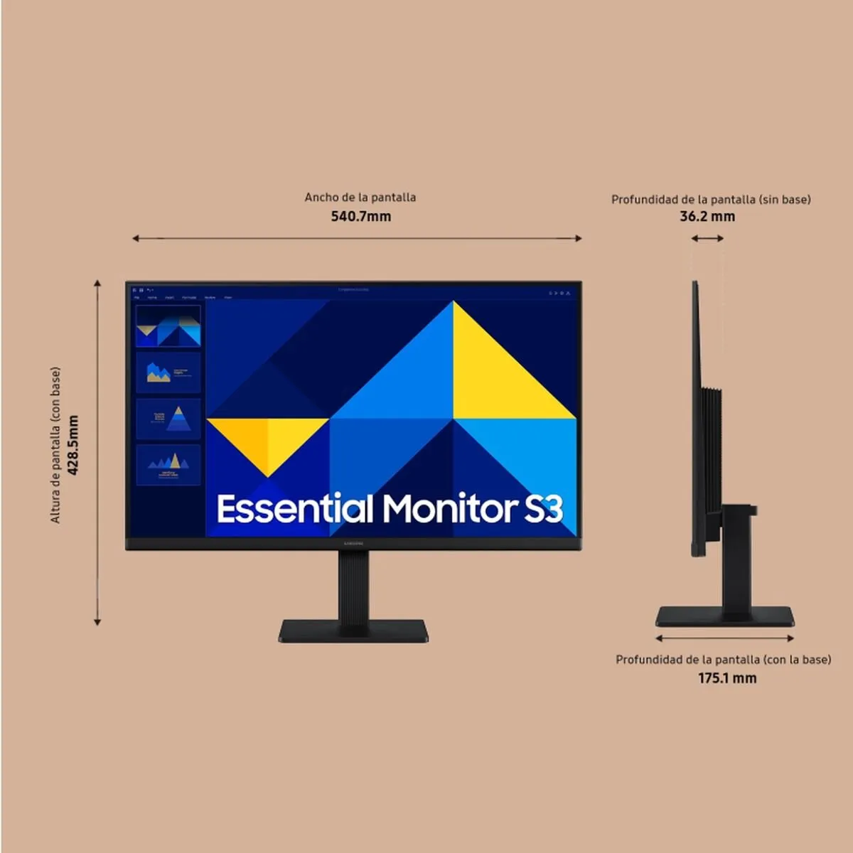 Samsung LS24D304GAUXEN Monitor 24" Full HD - AdobeRGB - Zwart