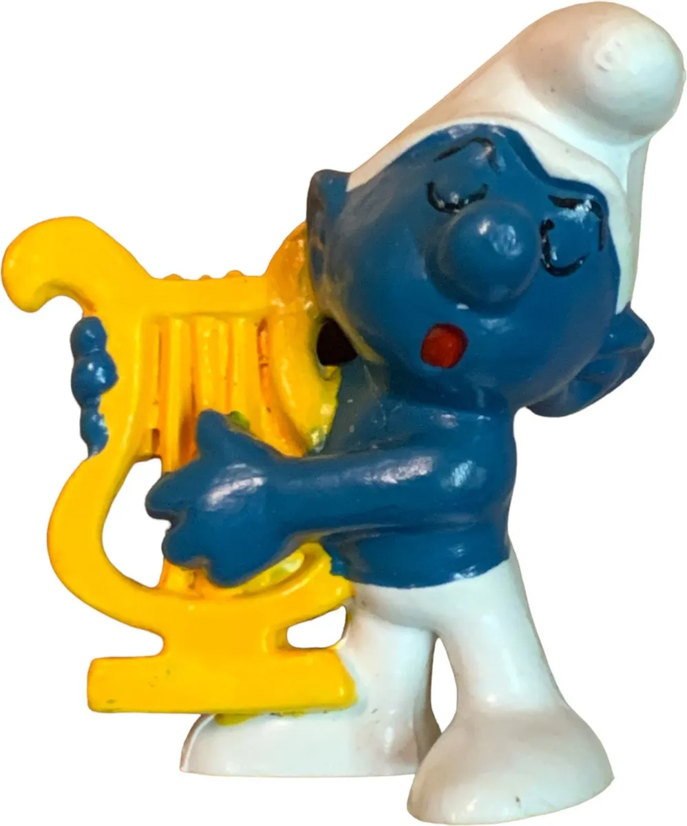 Schleich Smurf Harp Poppetje 20070