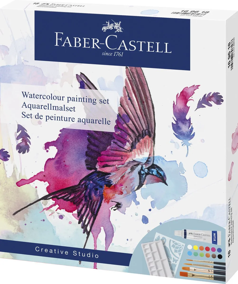 Faber-Castell FC-169618 Waterverfset 12 Kleuren