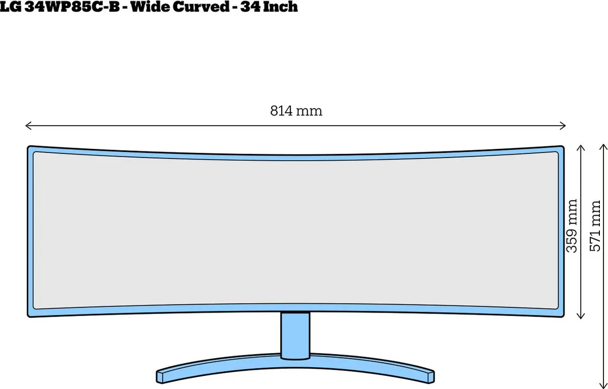 LG 34WP85C-B UltraWide Monitor 34 - afbeelding 6 van 6