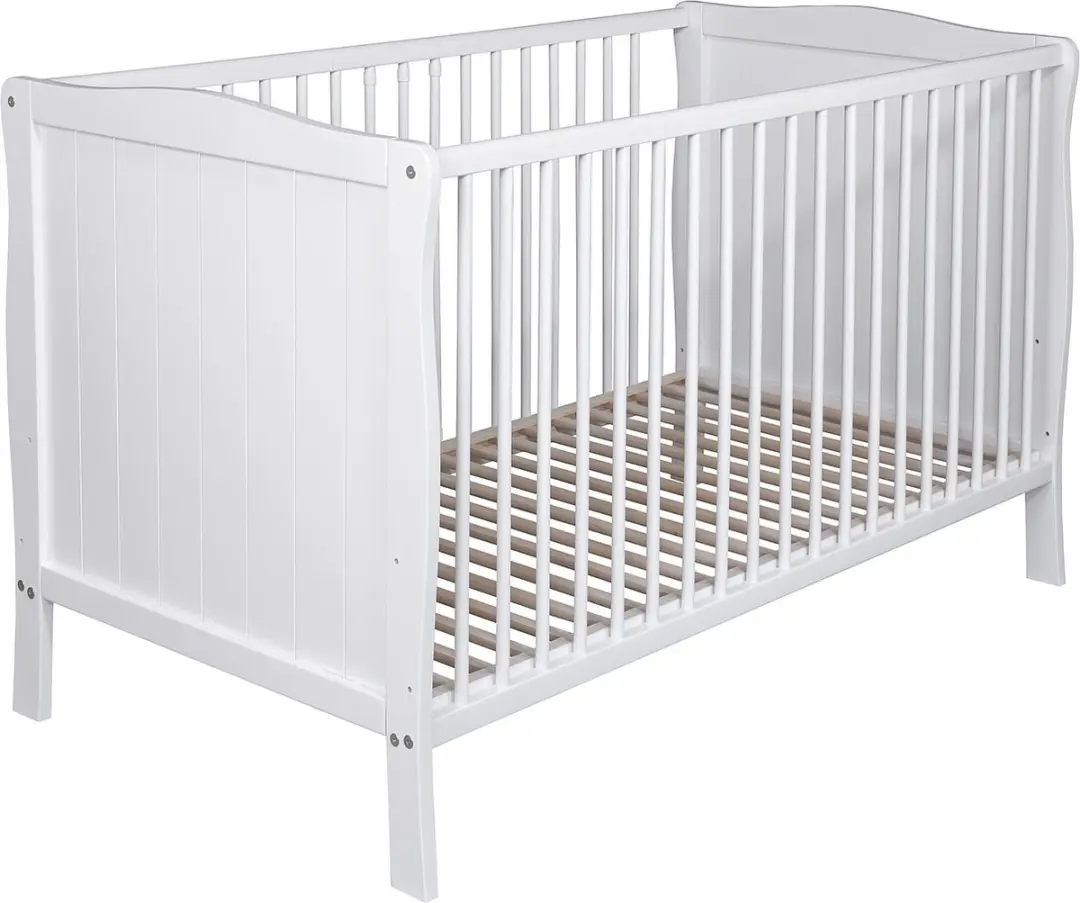Born Lucky ® Meegroei Ledikant Met Lade en Veiligheidsrekje 70 x 140 cm Wit