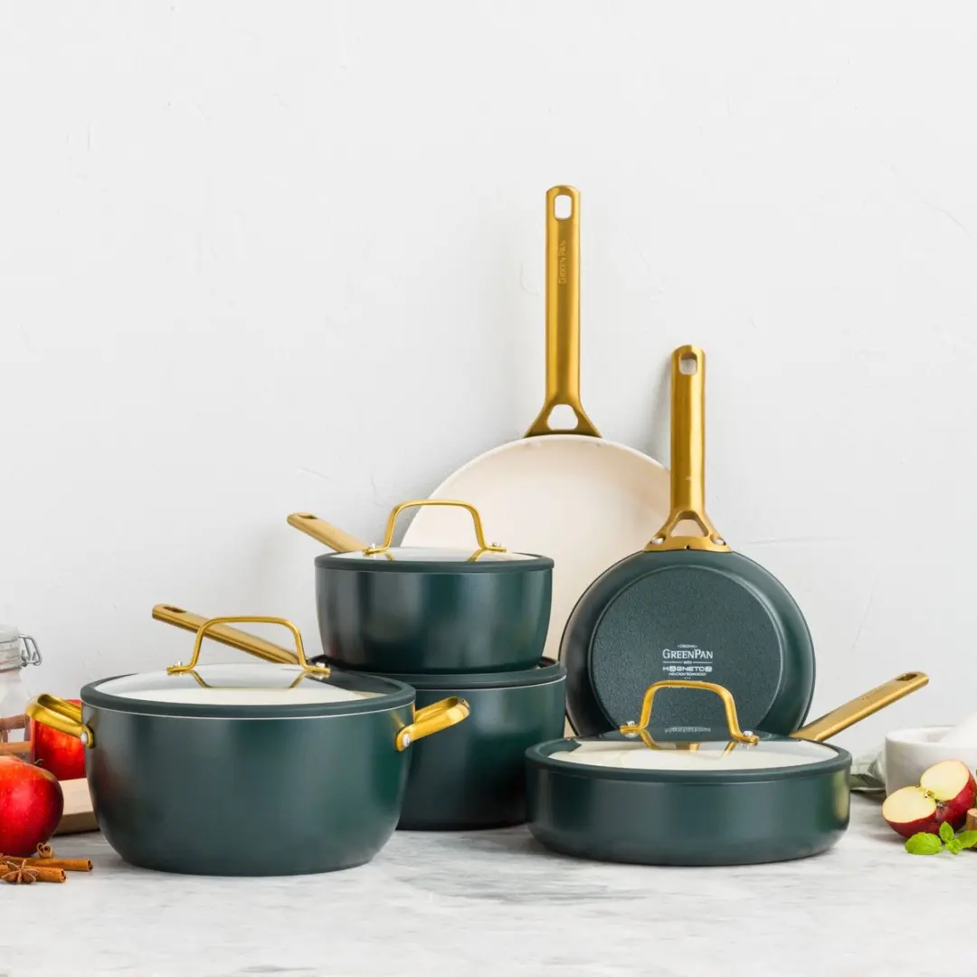 GreenPan Padova Koekenpannenset 2-delig 20/26cm - PFAS-vrij - Dennengroen