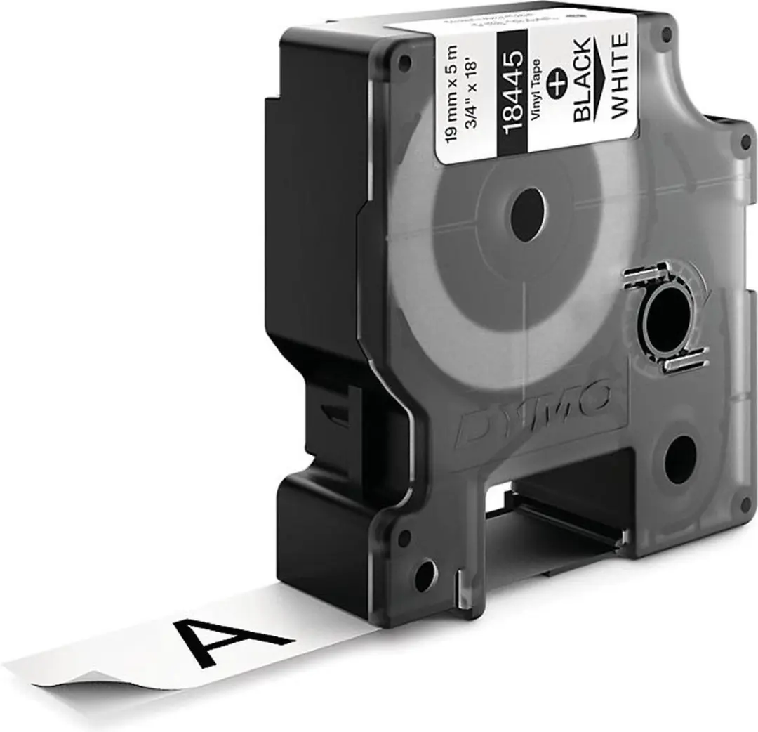 DYMO Rhino S0718620 Zelfklevende Labels 19mm x 5,5m - Zwart op Wit