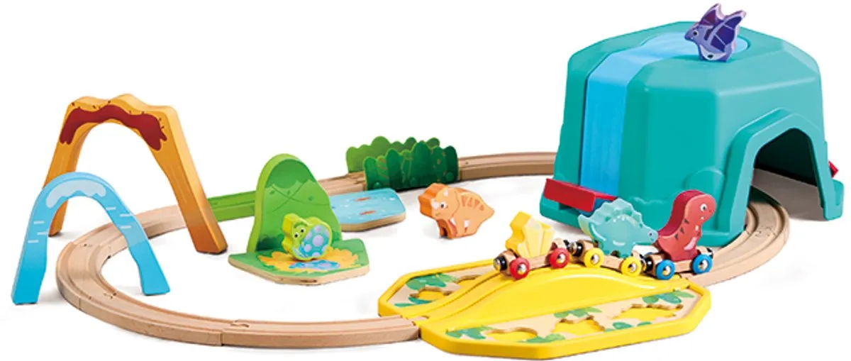Hape Dinosaurus Houten Treinbaan E3828 - Multicolor - afbeelding 6 van 6