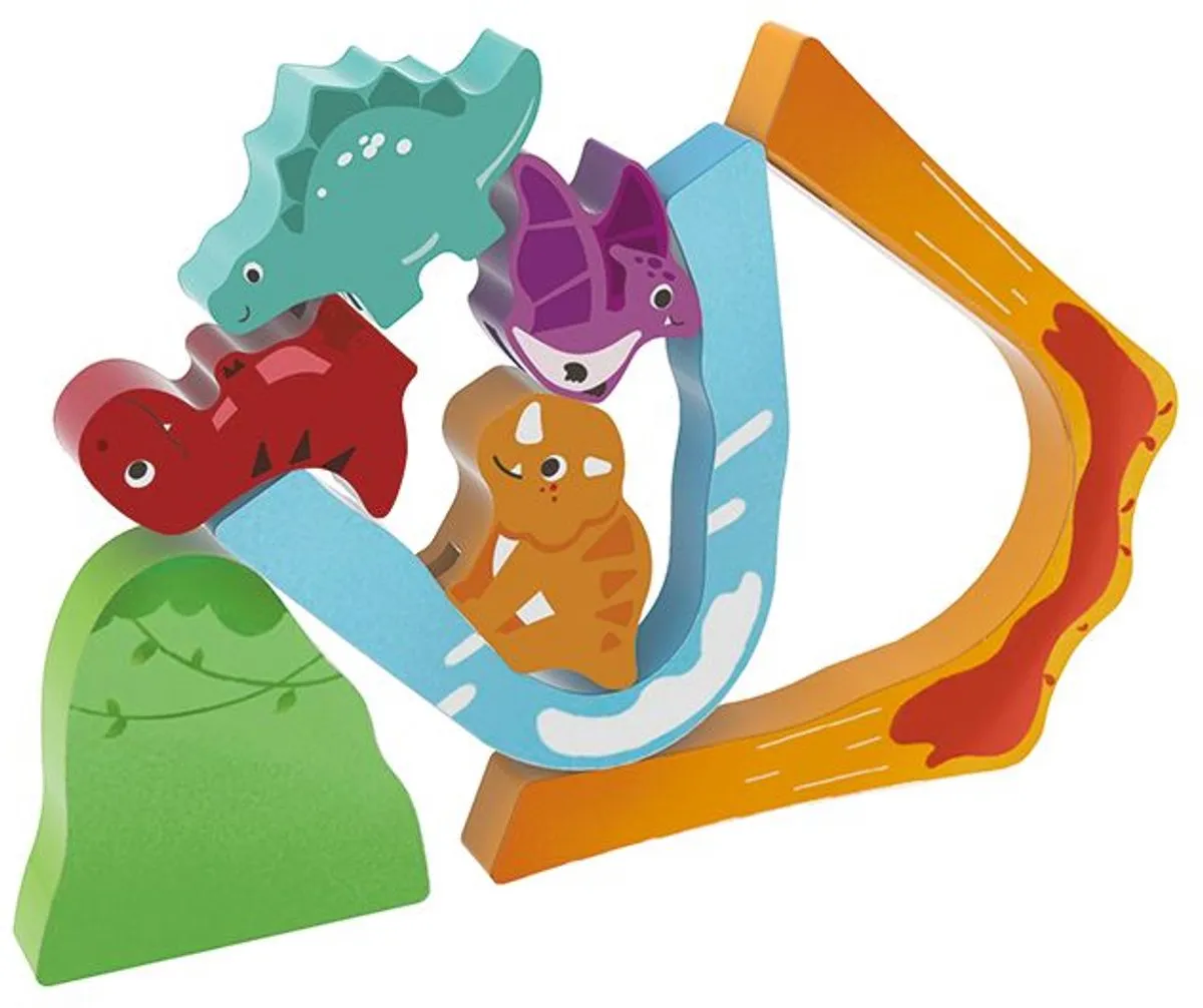 Hape Dinosaurus Houten Treinbaan E3828 - Multicolor