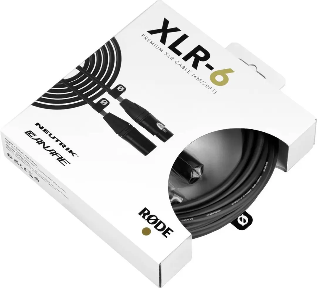 Rode XLR6M XLR-kabel 6m - Zwart
