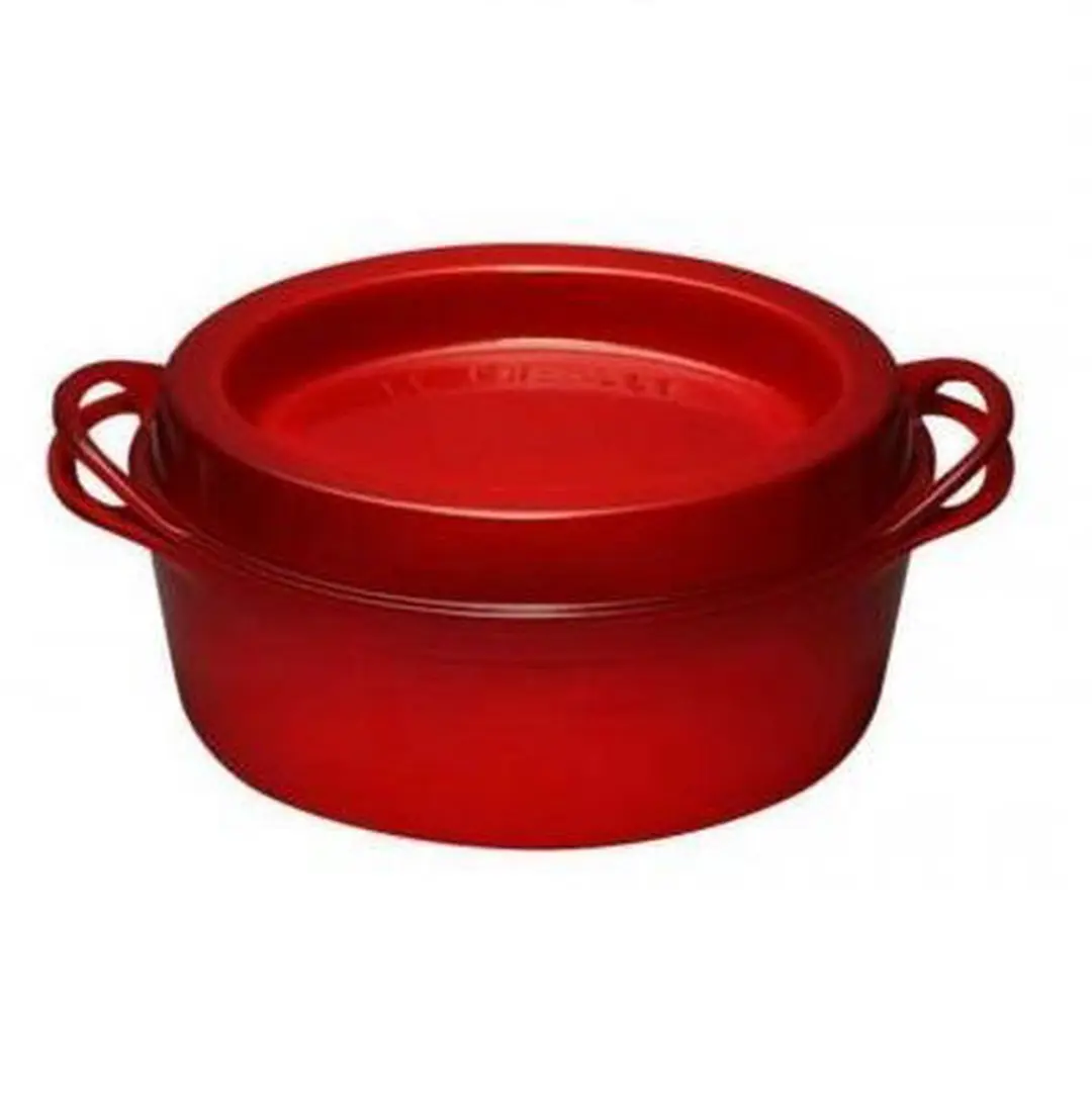 Le Creuset Ovale Braadpan Doufeu 32cm - Kersenrood - afbeelding 4 van 4