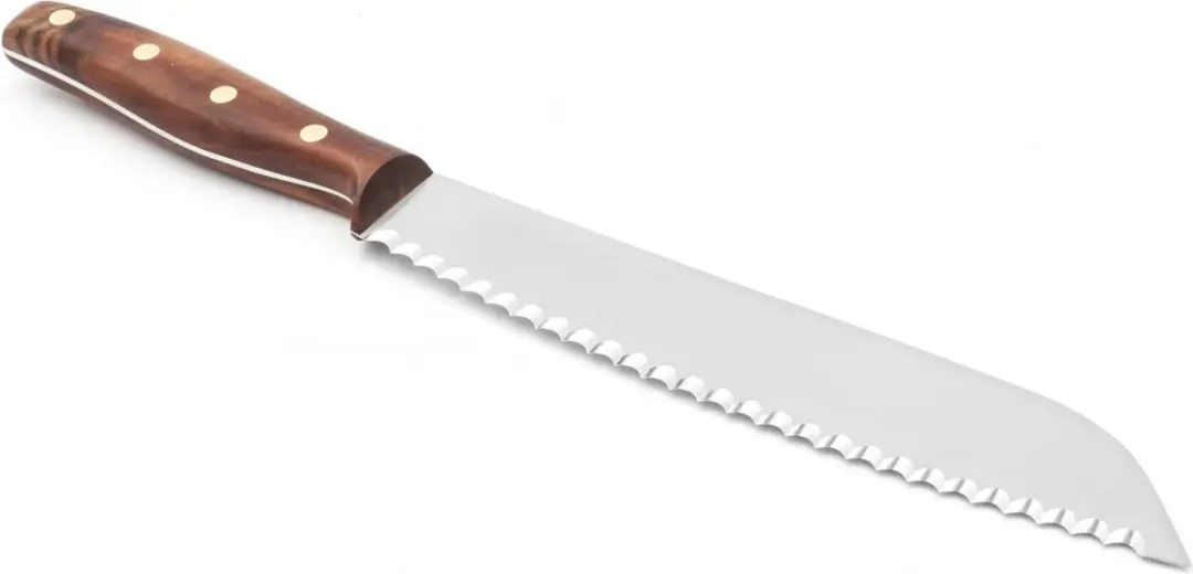 Robert Herder Grandmoulin Broodmes 24cm - Heft Walnotenhout