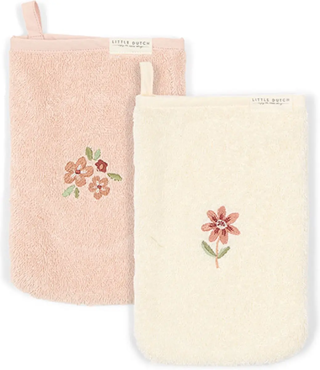 Little Dutch Fairy Garden Washandjes - 2 Stuks - Roze