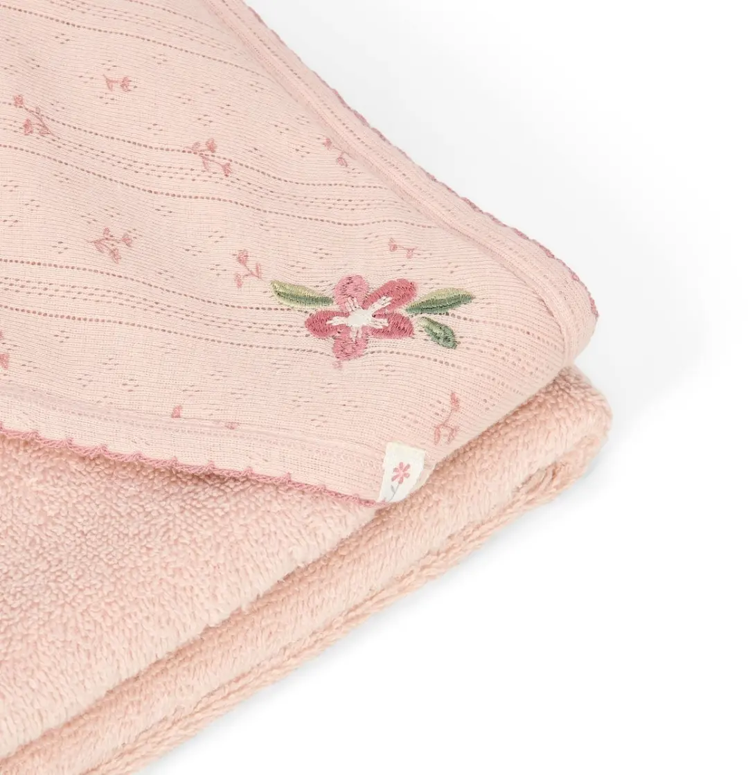 Little Dutch Essentials Badcape - 75x75 - Roze - afbeelding 5 van 6