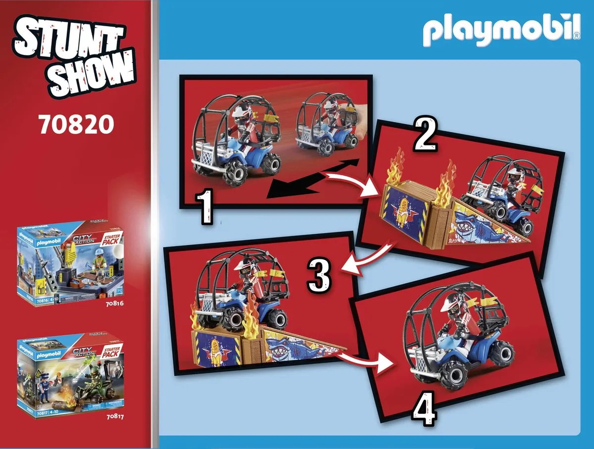 Playmobil Starterpack Stuntshow Quad 70820 - Multicolor