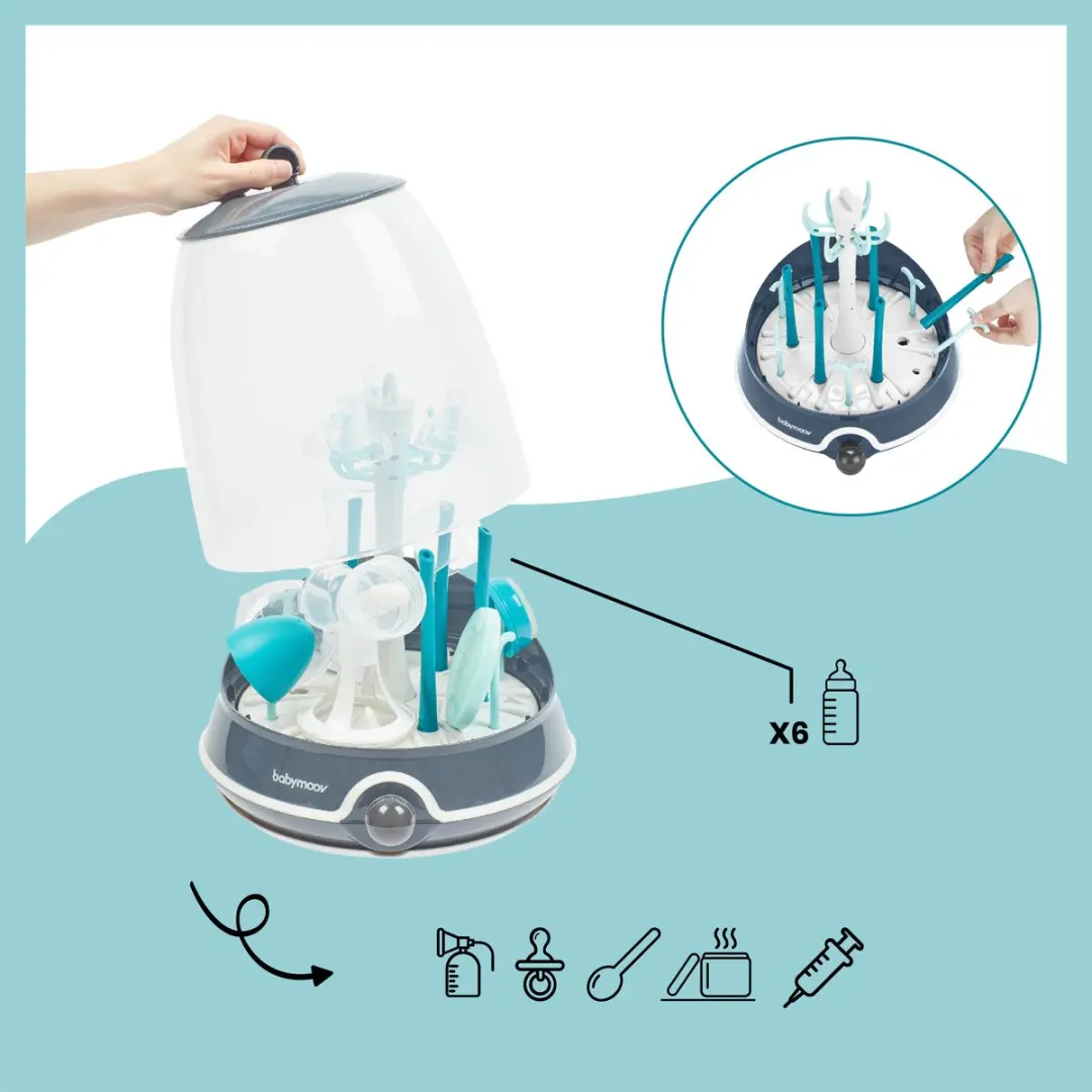 Babymoov Turbo Steam+ Sterilisator - Blauw - afbeelding 3 van 6