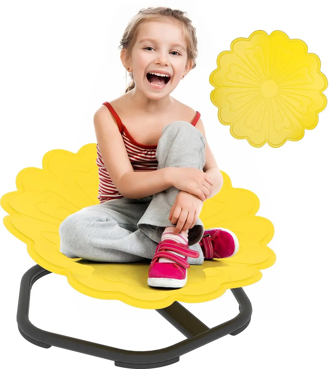 AIYAPLAY-Kinderdraaistoel-54x50x29cm-PP-Geel