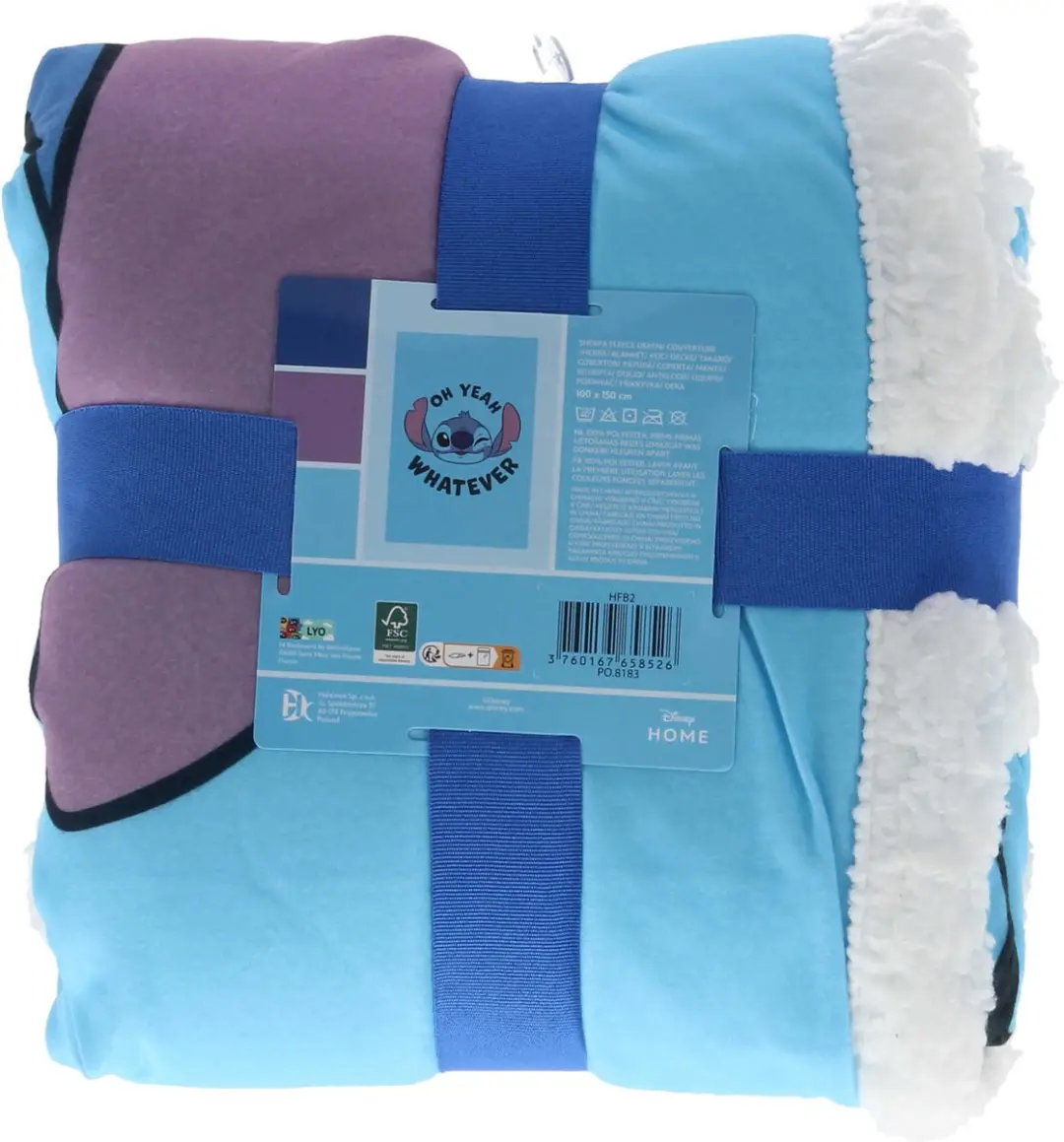 Lilo & Stitch Fleece Dekken Blauw 75x100cm