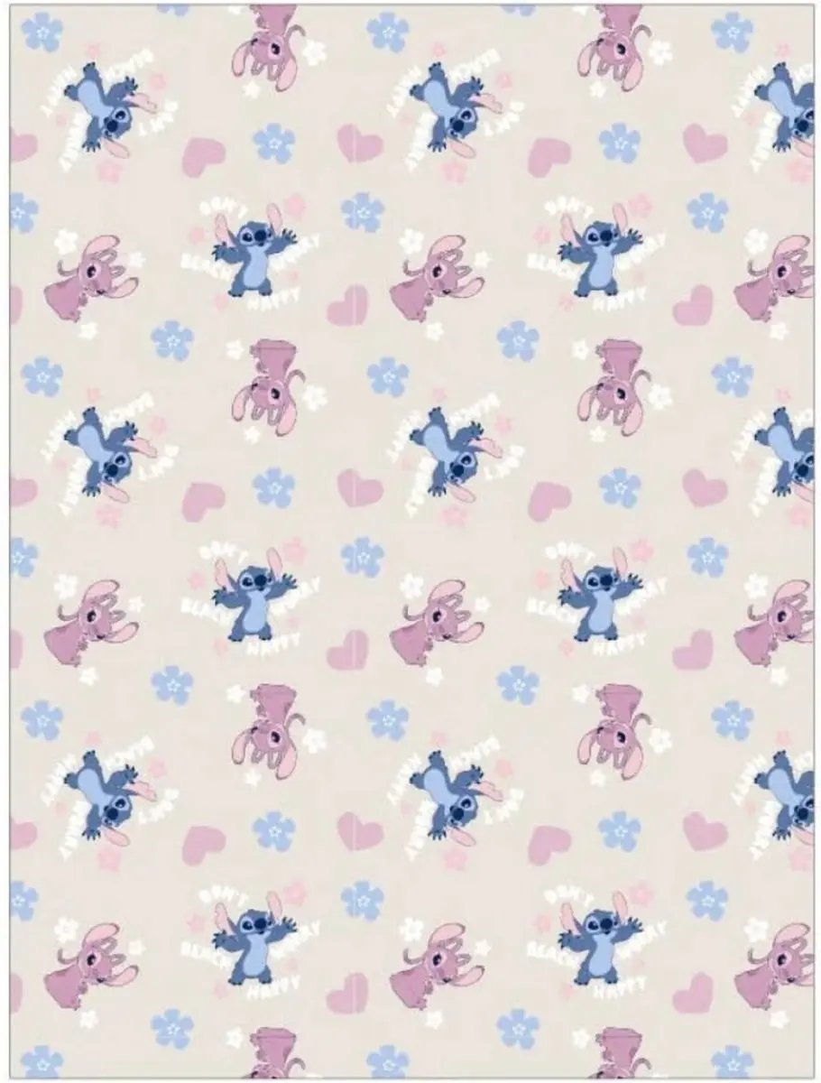 Lilo & Stitch Fleecedeken Beige 110x150cm