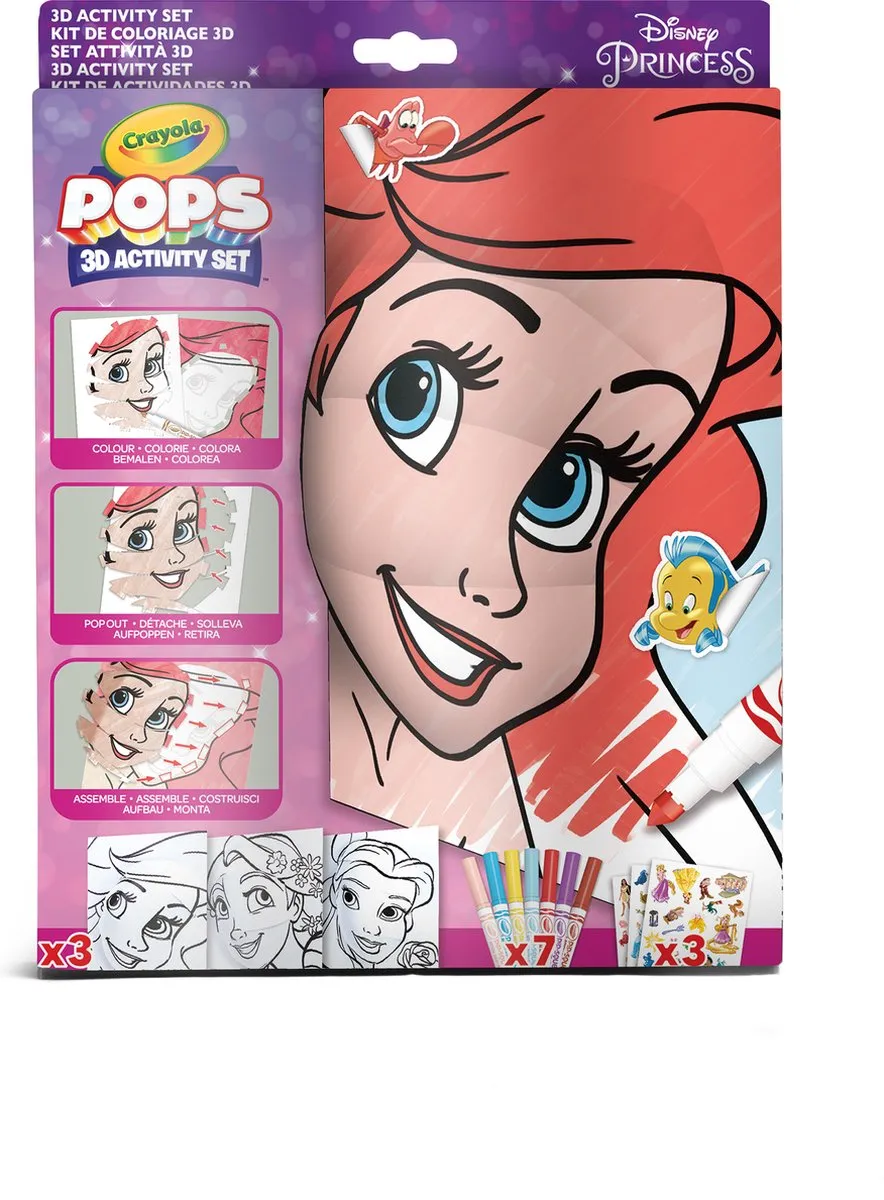 Crayola - POPS - Hobbypakket - 3D-Activiteiten Voor Kinderen - Disney Princess-Thema