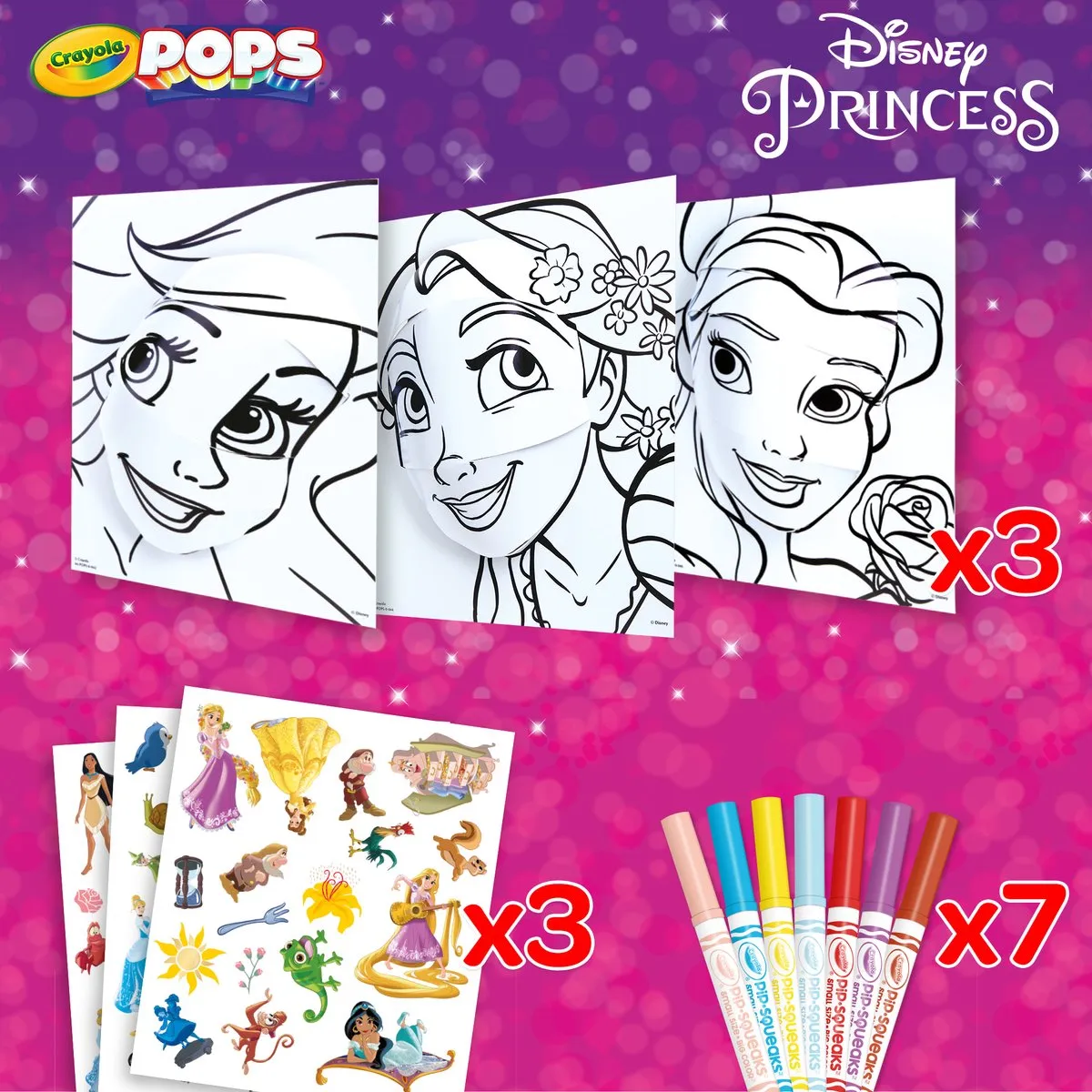 Crayola - POPS - Hobbypakket - 3D-Activiteiten Voor Kinderen - Disney Princess-Thema