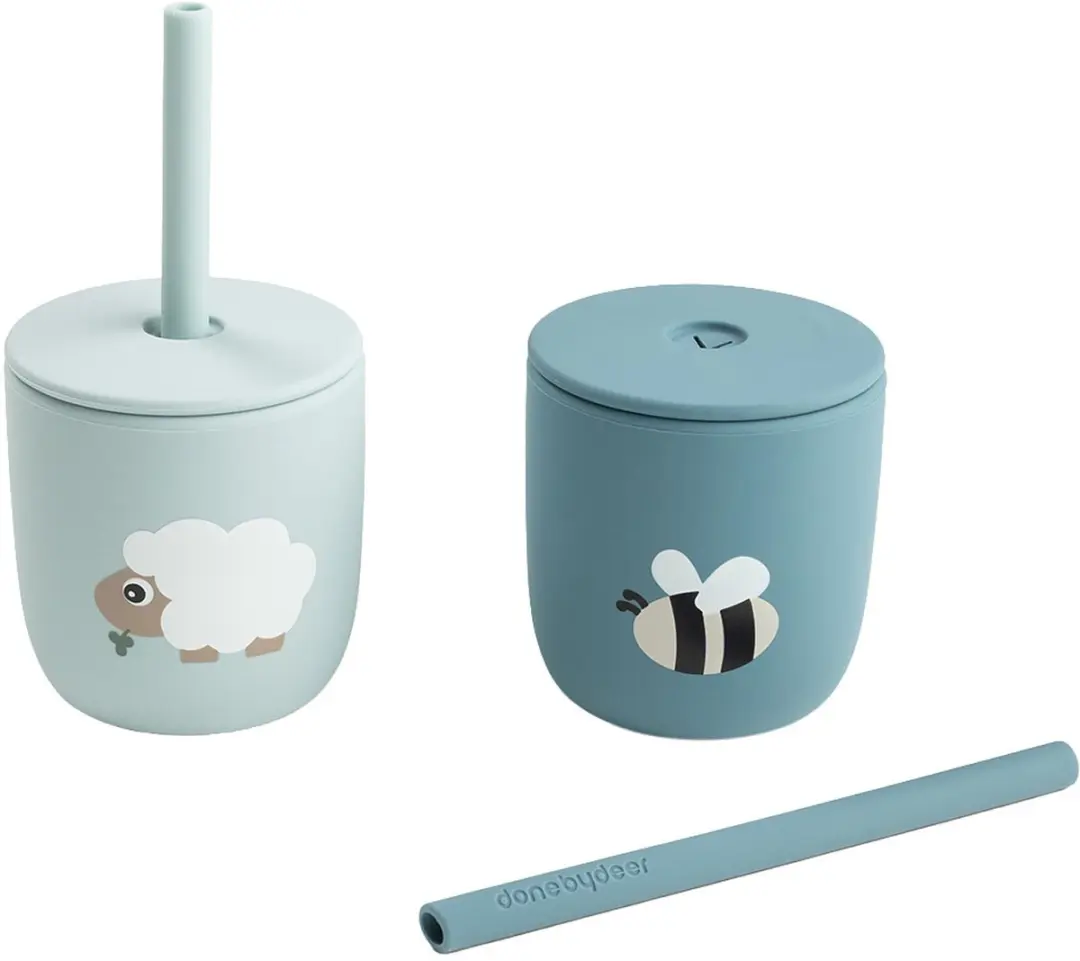 Done By Deer Tiny Farm Siliconen Rietjesbeker
