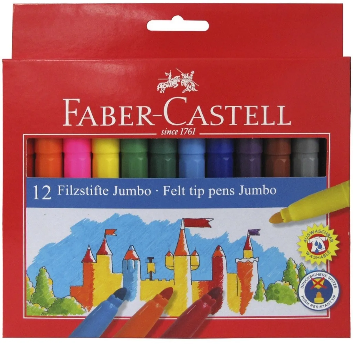 Faber-Castell Jumbo Viltstiften FC-554312 - 12 Stuks