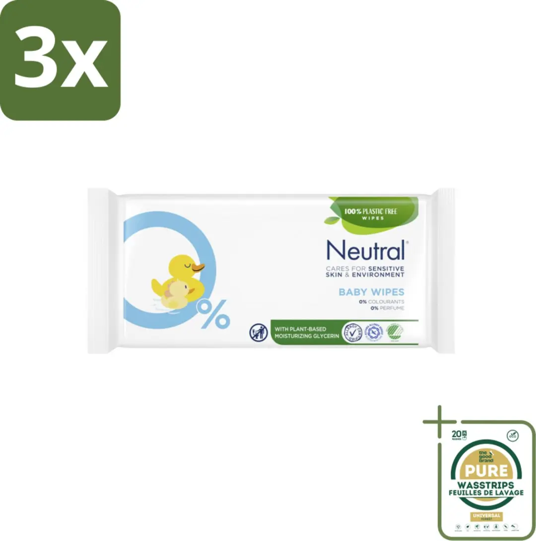 3 x Neutral Billendoekjes 52 doekjes