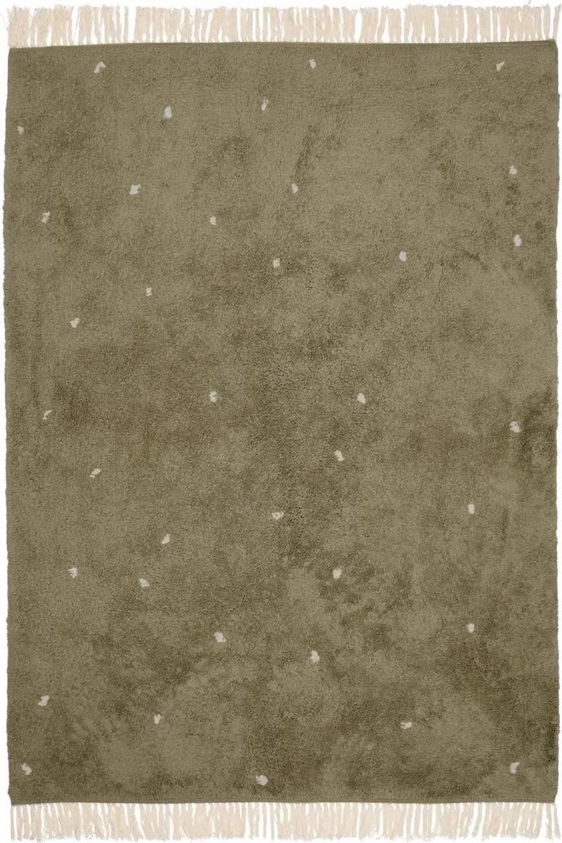 Little Dutch Vloerkleed Dot Pure Olive 170x120cm