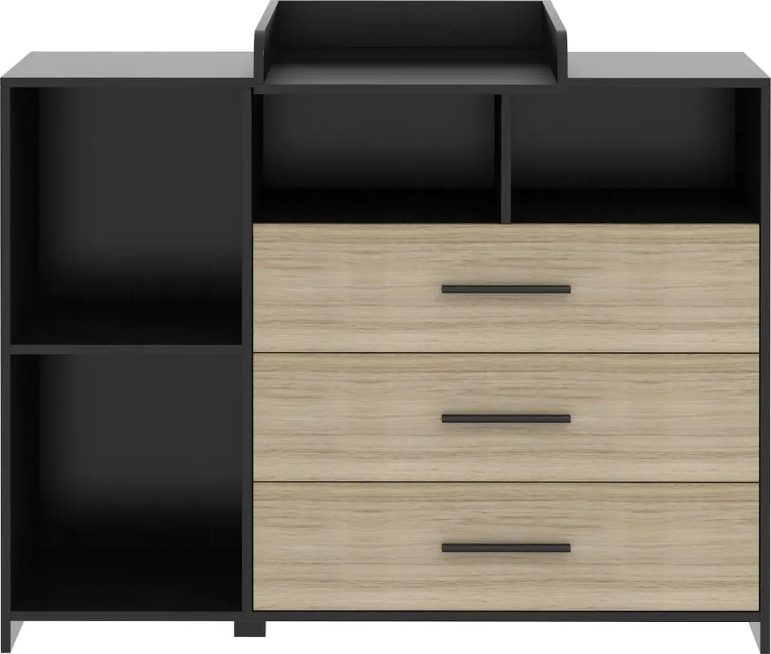 Born Lucky Commode Reno Zwart - 3 Lades