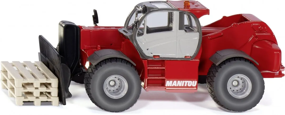 SIKU 3507 Manitou MHT 10230 telescooplader + 3 paletten, schaal: 1:50, metaal/kunststof