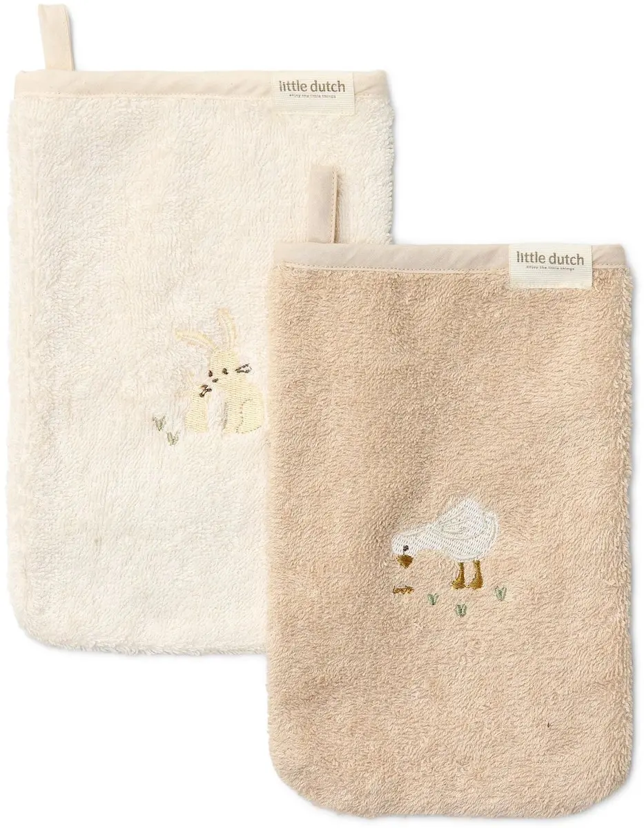 Little Dutch Washandjes Newborn Naturals Baby Bunny - 2 Stuks