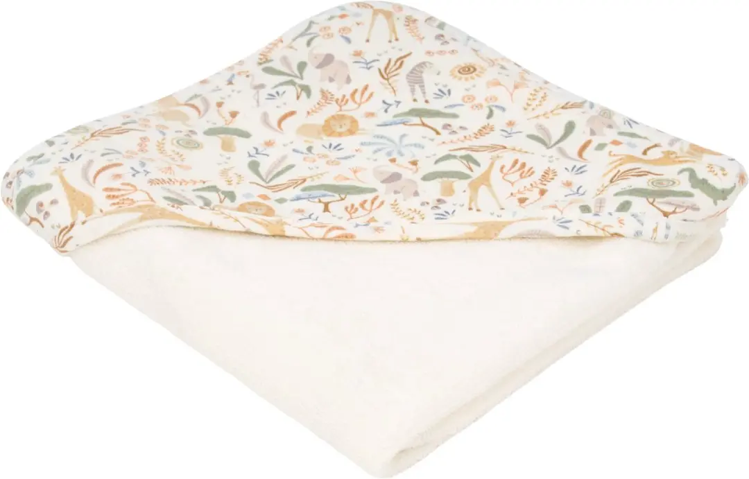 Little Dutch Safari Wonders Badcape 75x75cm - Groen licht