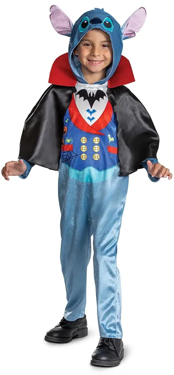Disney Lilo & Stitch Classic Vampire Kostuum - Blauw - 7-8 Jaar