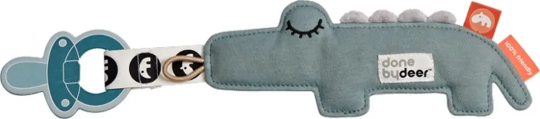 Done by Deer Croco Cozy Keeper Speenkoord Blue