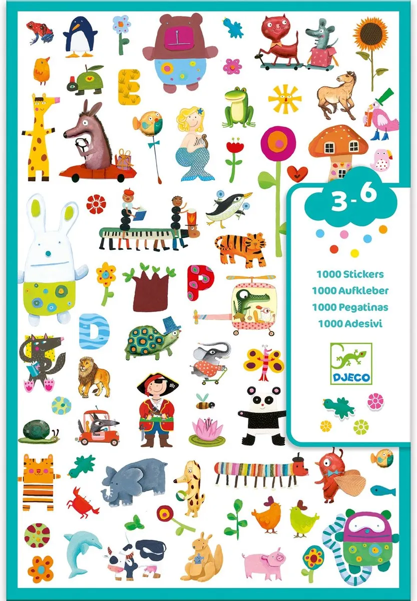 Djeco Stickers Multicolor - 1000 Stuks