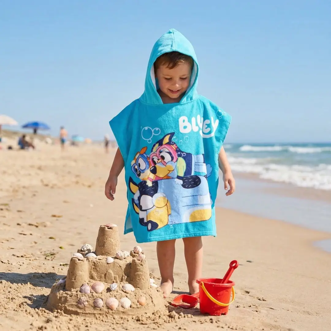 Bluey Poncho - One Size - Meerkleurig