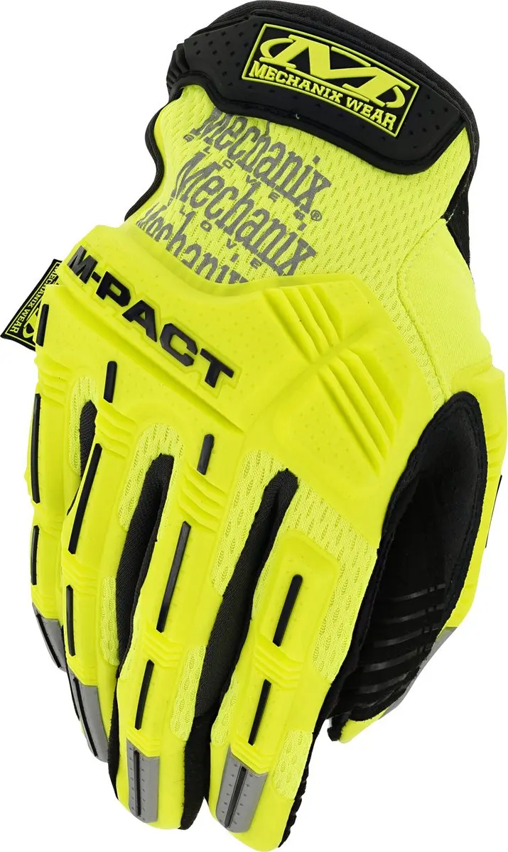 Mechanix Wear M-Pact Hi-Viz Geel Handschoenen