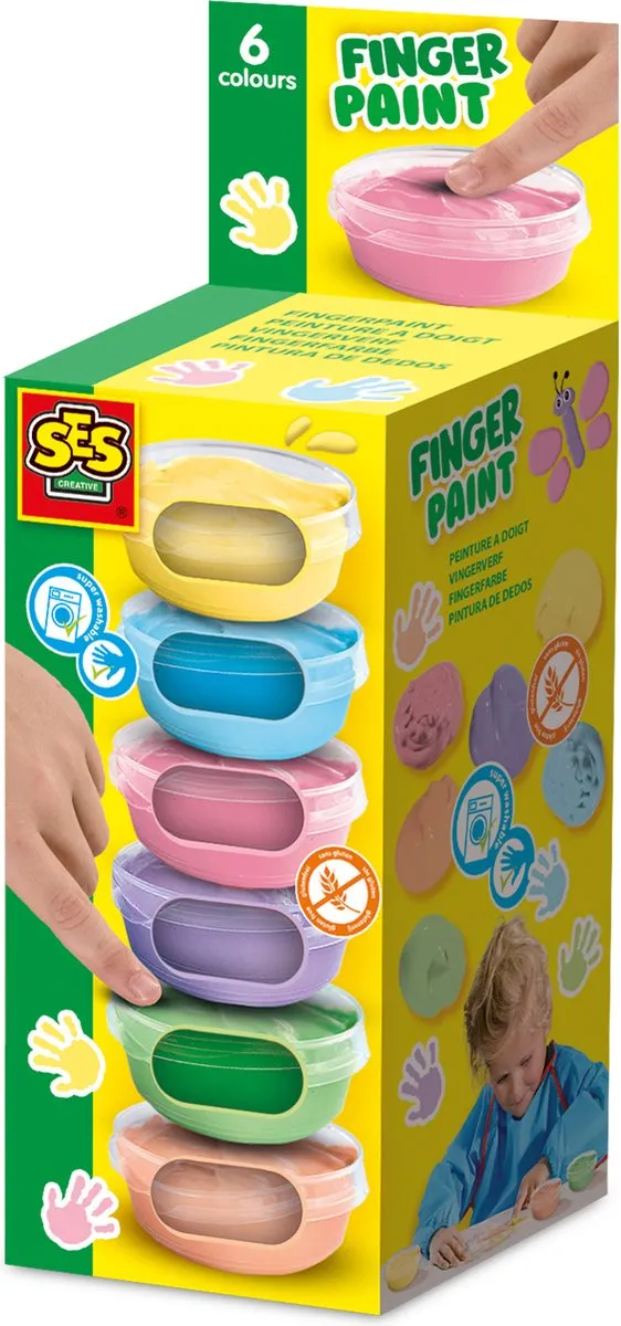 SES Creative Pastel Vingerverf 6x45ml