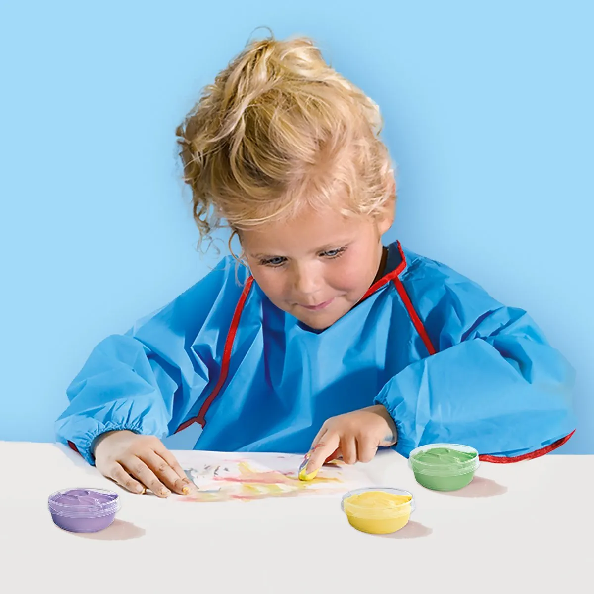 SES Creative Pastel Vingerverf 6x45ml - Pastelkleuren