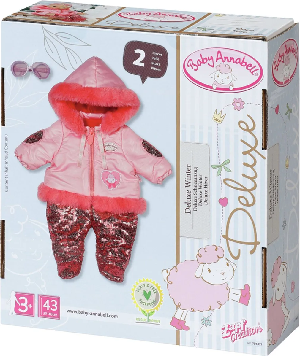 Baby Annabell Deluxe Winter Poppenkleding 43cm - Roze