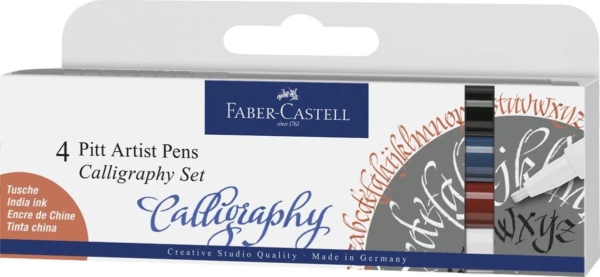 Faber-Castell Pitt Artist Pen Kalligrafieset FC-167504 - 6 Stuks