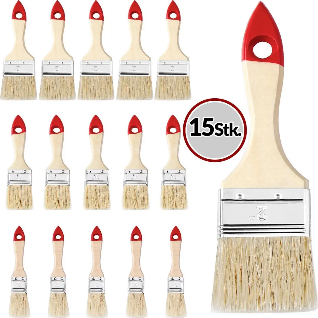 Deuba 15-delige Verfkwastenset - 51mm Beige
