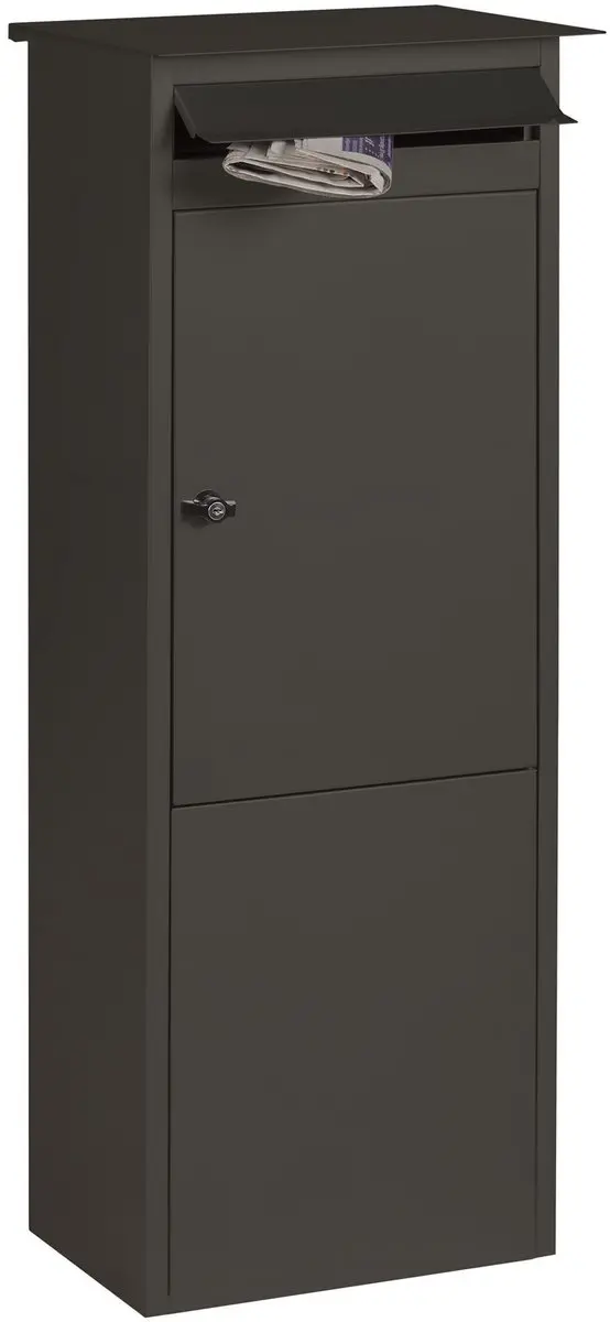 Famiflora Brievenbus MONO met sleutelslot - 100x38x29cm - Mat zwart