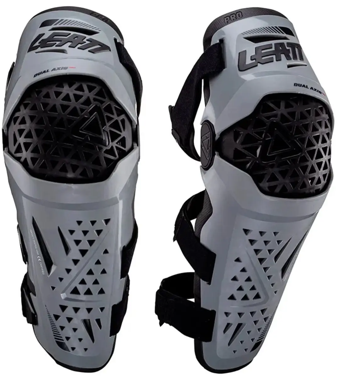 Leatt Dual Axis Pro Knie- en Scheenbeschermers - Grijs - S/M