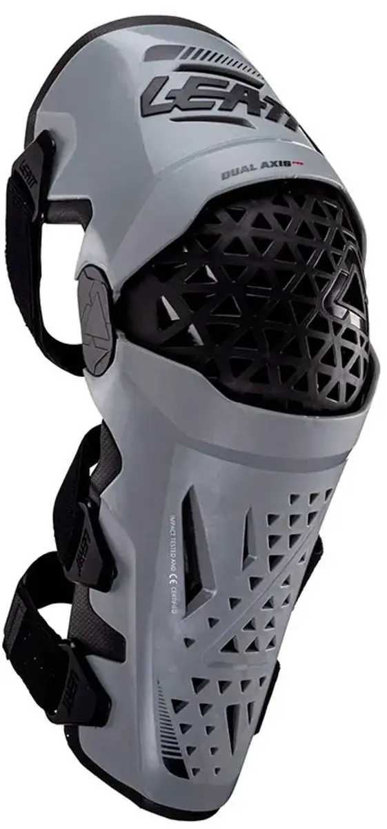 Leatt Dual Axis Pro Knie- en Scheenbeschermers - Grijs - S/M