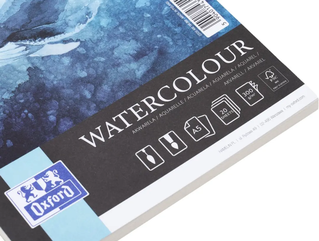 Oxford Aquarelblok Waterverf A5 20V 300gr Spiraal - afbeelding 2 van 3