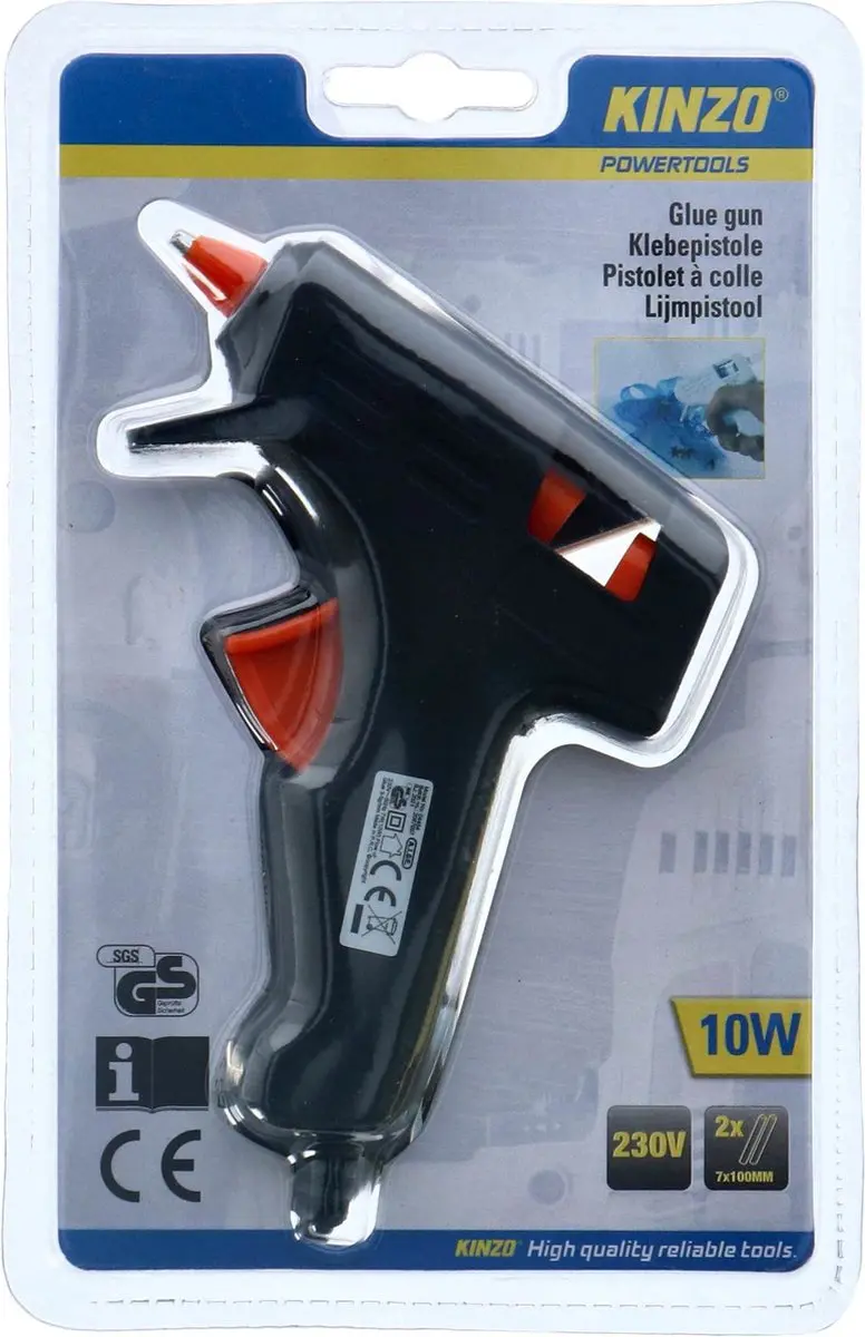 Kinzo 198481 Lijmpistool - 10W - Blauw