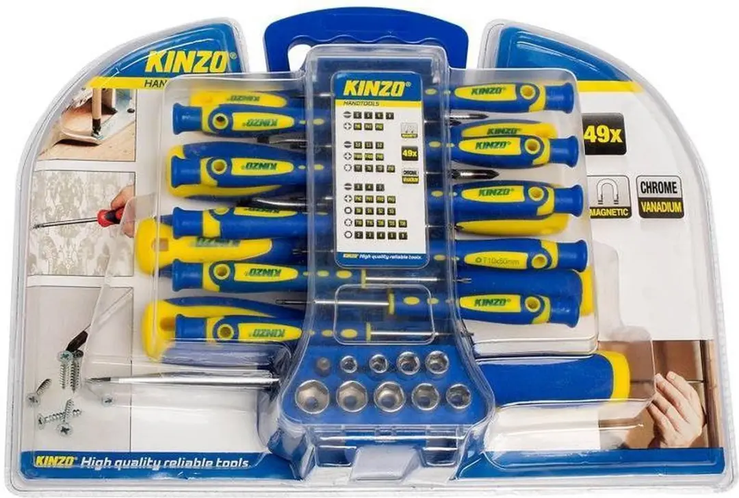 Kinzo Schroevendraaierset 49-delig - Blauw - MPN 402414 - afbeelding 2 van 4