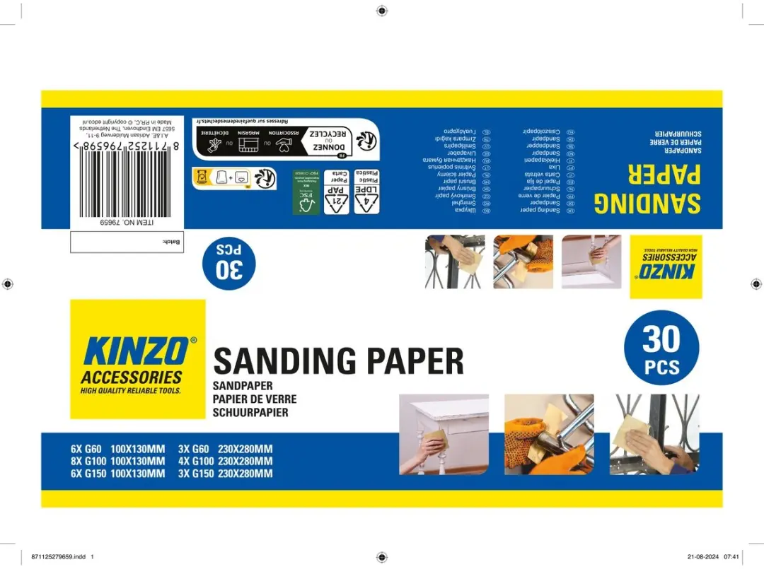 Kinzo Schuurpapier - 30 Stuks - afbeelding 3 van 3