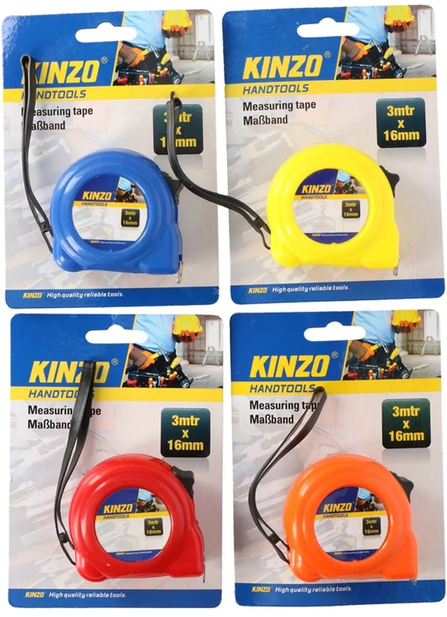 Kinzo Rolmaat 3mx16mm (1 stuk) assorti